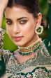 Green Zari Embroidered Georgette Palazzo Suit