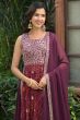 Purple Bandhani Print Georgette Sharara suit