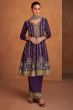 Violet Chinnon Embroidered Suit Set