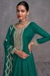 Light Green Embroidered Flared Style Georgette Sharara Suit