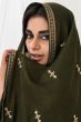 Olive Green Silk Anarkali Suit