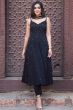 Dark Blue Sleeveless Georgette Suit