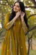 Mustard Yellow Anarkali Suit in Georgette