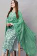Green Cotton Printed Kurta Set