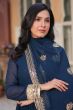 Blue Embroidered Georgette Anarkali Suit