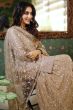 Golden Designer Party Wear Georgette Sharara Suit 