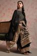 Black Embroidered Georgette Palazzo Suit