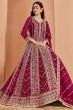Red Georgette Embroidered Anarkali Suit with Dupatta