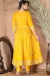 Yellow Rayon Embroidered Anarkali Suit 