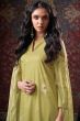 Green Printed Cotton Salwar Suits 