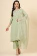 Pastel Green Silk Salwar Kameez