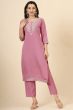 Pastel Pink Silk Salwar Kameez