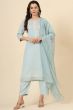 Pastel Blue Silk Salwar Kameez