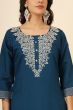 Teal Blue Silk Salwar Kameez