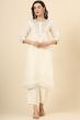 Off White Silk Salwar Kameez