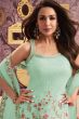Light Green Georgette Embroidered Sharara Suit