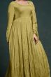 Olive Green Organza Anarkali Suit