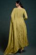 Olive Green Organza Anarkali Suit