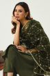 Green Silk Blend Angrakha Kurta