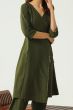 Green Silk Blend Angrakha Kurta