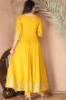 Yellow Embroidered Rayon Anarkali Suit 