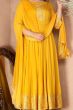 Yellow Embroidered Rayon Anarkali Suit 