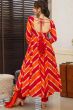 Orange Georgette Digital Printed Anarkali Suit 