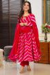 Pink Georgette Digital Printed Anarkali Suit 