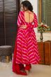 Pink Georgette Digital Printed Anarkali Suit 