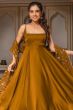 Copper Embroidered Georgette Anarkali Suit