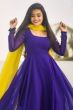 Violet Georgette Anarkali Suit Set