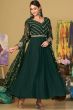 Emerald Green Zari Embroidered Georgette Anarkali Suit