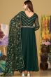 Emerald Green Zari Embroidered Georgette Anarkali Suit