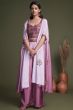 Light Purple Indowestern Set With Stylish Koti