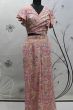 Peach Floral Printed Crepe Co-ord Set