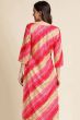 Pink Printed Straight Cut Kurti