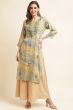 Green Embroidered Straight Cut Kurti