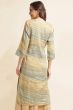 Green Embroidered Straight Cut Kurti