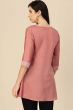 Peach Color Embroidered Short Kurti