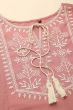 Peach Color Embroidered Short Kurti