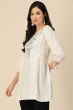 White Color Embroidered Short Kurti