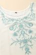 White Color Embroidered Short Kurti