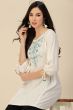 White Color Embroidered Short Kurti