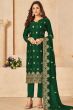 Green Santoon Embroidered Trouser Suit