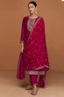 Maroon Silk Trouser Suit