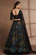 Black Printed Frilled Lehenga Choli