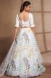 White Printed Frilled Lehenga Choli
