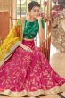 Pink Zari and Sequin Embroidered Art Silk Lehenga Set