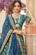 Blue Art Silk Embroidered A Line Lehenga Choli
