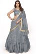 Grey Party Wear Lehenga Choli With Sequins Work